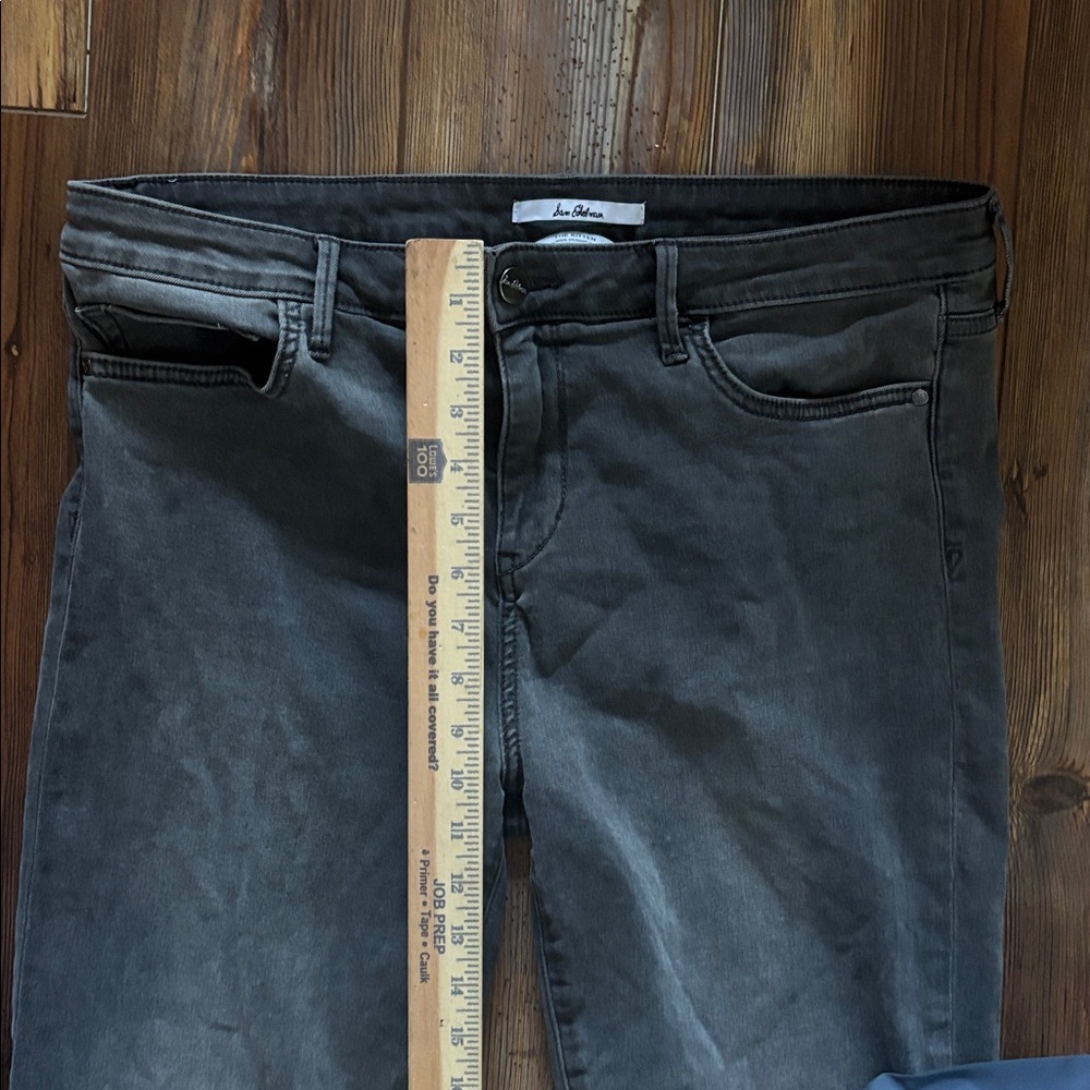 Sam Edelman ‘The Kitten’ Mid-Rise Skinny Ankle Jean - Black Frayed Sz 33 - Picture 6 of 9